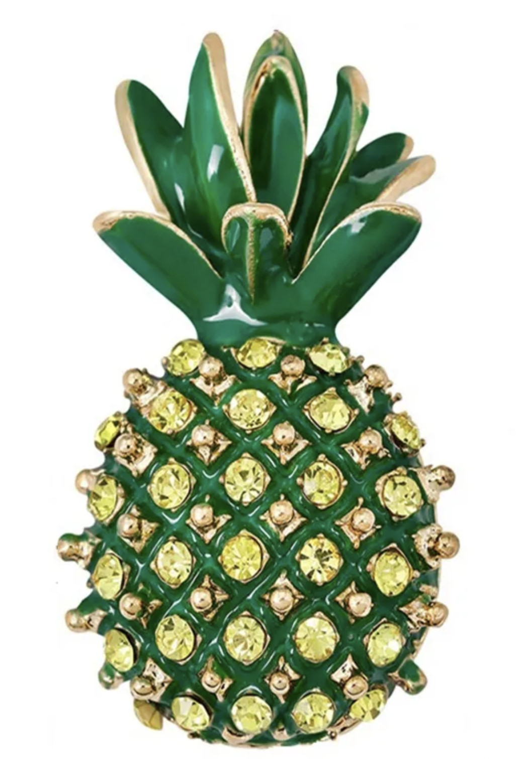 Stunning vintage look gold plated pineapple designer brooch broach cake pin gg33