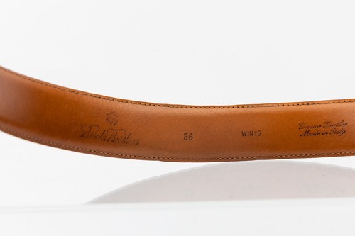 Brooks Brother Black leather belt size 36" with fault - Picture 3 of 8