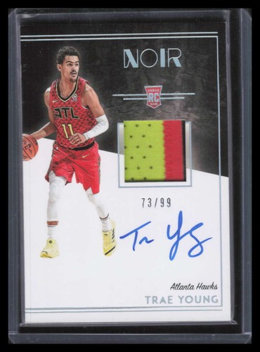 2018-19 Panini Noir 345 Trae Young C Rookie Patch Auto 73/99 Color