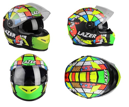 CASCO LAZER INTEGRALE BAYAMO DYNAMITE DOPPIA VISIERA MOTO SCOOTER MULTI  COLORE | eBay