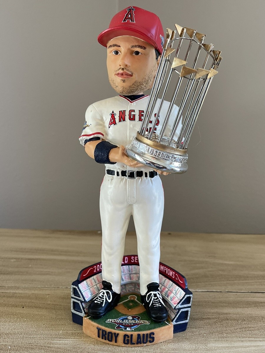 TROY GLAUS Anaheim Angels 2002 WORLD SERIES Trophy Bobblehead NIB
