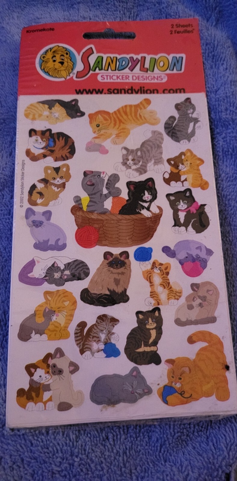 SandyLion Sticker Designs Cat Stickers 2 Sheets