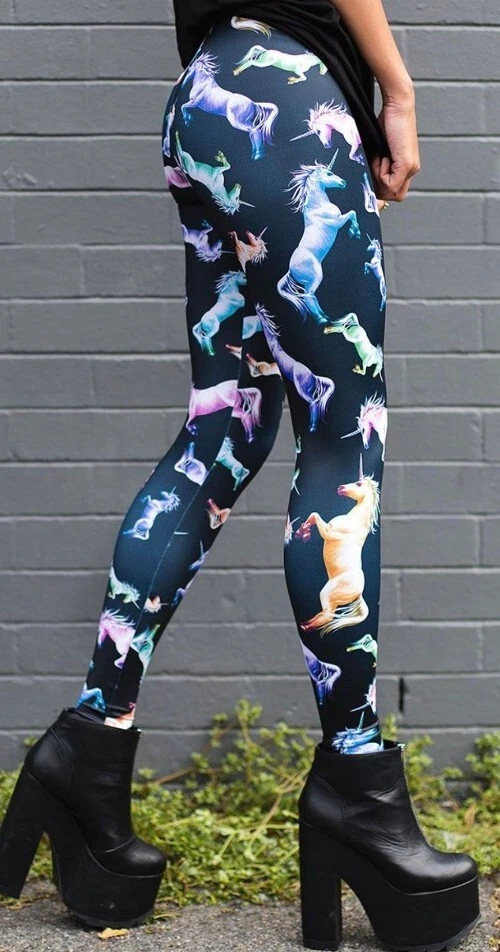 Black Milk LIMITED Cotton Candy Corn Unicorn High Waist Leggings XS Auth  Rare