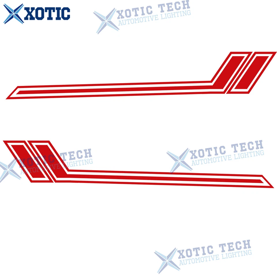 Pegatina de vinilo a rayas para guardabarros de puerta lateral deportiva roja para Dodge Charger 2006-2010 Foto 4 de 4