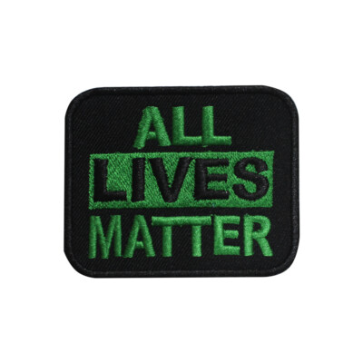 Alle Leben Matter Bestickt Aufbügeln Aufnäher Abzeichen Für Kleider 7.5cm X 6 CM