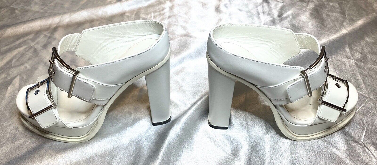 Alexander McQueen Slip-On Platform Sandals White/… - image 4