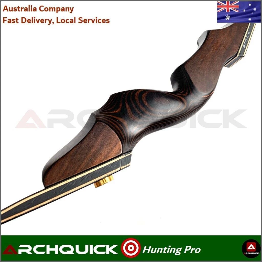Junxing 60" GT D63 BLACK WOOD Recurve Take Down Target & Hunting Bow 30-60lbs
