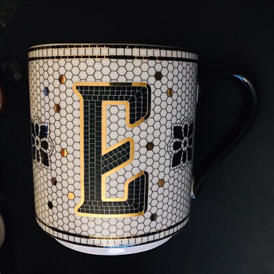 Anthropologie Monogram Cap (E) Anthropologie Letter “E” Monogram Initial Ceramic Coffee Tea  main image 2