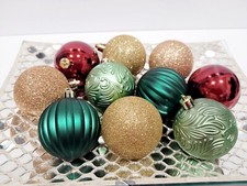 10 Thanksgiving Fall Christmas Tree Ornaments Sage Green Gold Wreath Decor 2.5