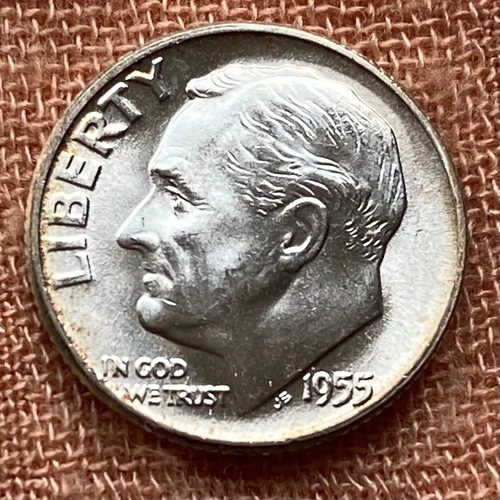 1955 Roosevelt Dime .900 Silver Proof (1946-Now) Nice Coin