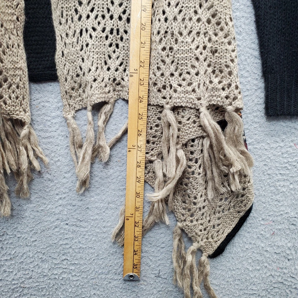 Cárdigan suéter Love Token para mujer M multi elástico flecos manga larga frente abierto Foto 3 de 4