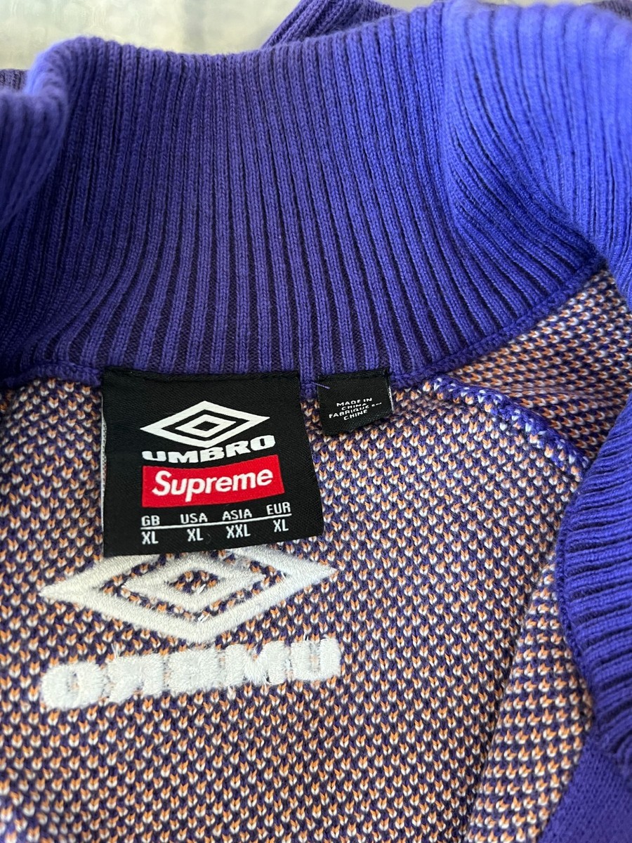 Supreme x Umbro Zip Up Sweater - Size XL - Purple - NEW | eBay