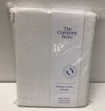 The Company Store WHITE Linen Window Panel-52 in. X 120 in.