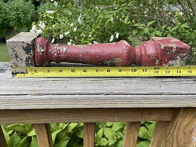 Buy Antique Architectural Salvage Chippy Red Painted Wooden Spindle Baluster