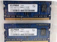 🔥2GB x 2🔥 ELPIDA 8GB 1Rx8 PC3-12800S-11-10-B2 (K)