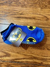 Boys No Show Socks Batman SIX Pairs Small/Medium 4.5- 8.5 or 9-2.5