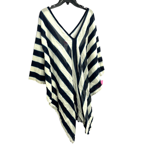Kate Spade New York Awning Stripe Cover Up Caftan Swim Blue Women's XS / S NWT - Picture 2 of 7