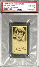 1947 PEERLESS LUCILLE BALL RC PSA 6 (HIGHEST GRADED) **RARE** ((REXALL STORE))