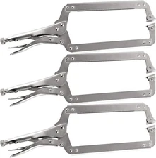 3 PCS 18 Inches C-Clamp Locking Pliers, Heavy Duty Vise-Grip Welding Pliers