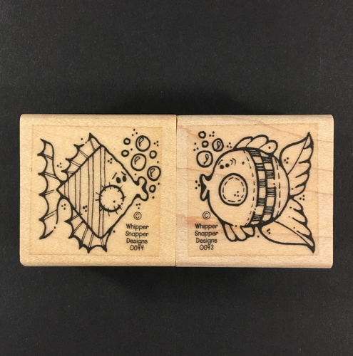 Whipper Snapper Fish Lot Of 2 Wood Mounted Rubber Stamps USED | eBay