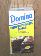 1 Box DOMINO CONFECTIONERS SUGAR - 1 LB - Pure cane 10-X Powdered Sugar