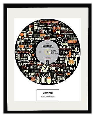MUNGO JERRY - MEMORABILIA - Framed Poster - Limited Edition - Ideal Gift
