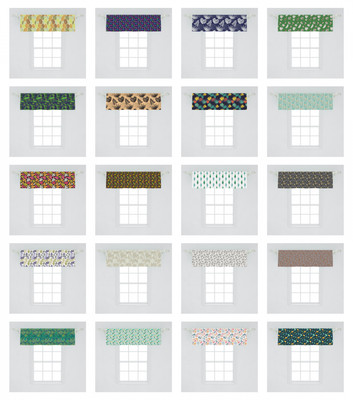 Ambesonne Leaves Pattern Window Valance Curtain for Kitchen Bedroom in 2 Sizes