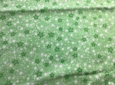 Flannel Fabric 2/3yd Green Stars A.E. Nathan Comfy Nursery Baby Sewing Quilting