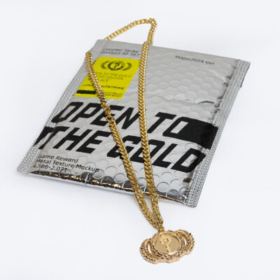[Official Merchandise] CSGO Open to the Gold Game Reward Necklace Pendant