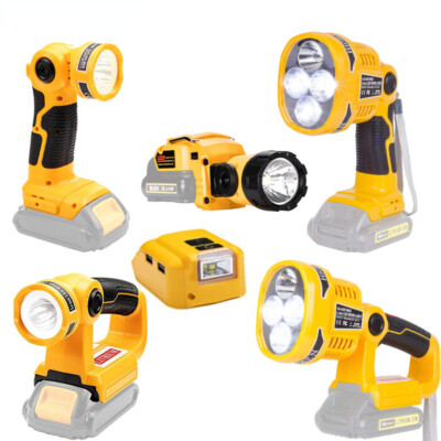#ad LED Work Lamp Flashlight For Dewalt DCB140 DCB20 Li ion Battery USB Tools Light $32.99