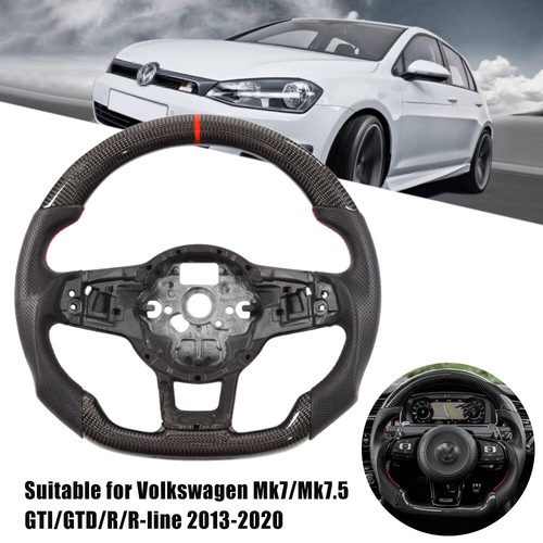 Real Carbon Fiber Smart Lenkrad Für Volkswagen MK7 Mk7.5 GTI Golf GTD 2013-2020 - Picture 13 of 14