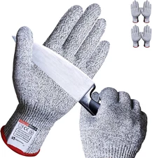 2 par de guantes resistentes a cortes Protección para manos de nivel 5