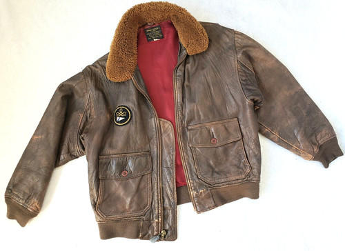 VINTAGE FLIGHT BOMBER LEATHER JACKET TYPE G-1 US … - image 1