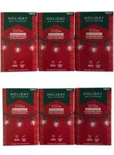 Holiday Living 100 ct-Clear Mini Lights Indoor/Outdoor Christmas Lot Of 6 Boxes