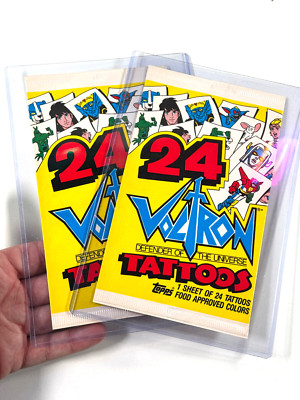 Pair (x2) 1984 Topps Voltron Tattoos toy SEALED mip