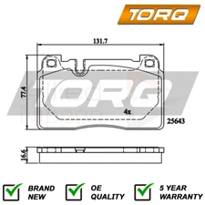 Brake Pads Set Front Torq Fits Audi Q5 Porsche Macan 2.0 TDi 3.0 D 3.6