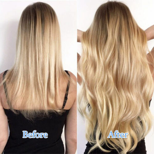 Micro Ring Loop Tip Remy Human Hair Extensions Silky Straight Micro Bead Link US - Picture 12 of 84