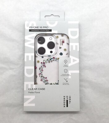 IDEAL OF SWEDEN iPhone 16 PRO Clear Case Petire Floral Design - NEW!