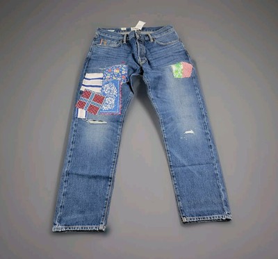 Todd Snyder Slim Fit Upcycle Patched Selvedge Jeans size 32x30 Blue NWT $498