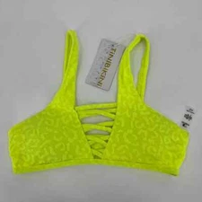 TiNiBiKiNi Swimwear Bikini Top Women's Size XS Neon Yellow Pool Beach New NWT