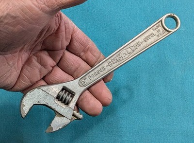 Vintage Diamalloy Diamond Calk 8'' Adjustable Wrench Forged Steel USA