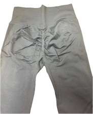 Halara Seamless Flow High Waisted SCRUNCHED Plain Leggings Size M GRAY NEW