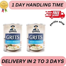 2x Jars Quaker Original Quick 5 Minute Breakfast Grits | 24oz | Fast Shipping!