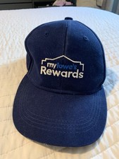 My Lowe's Rewards Strapback Hat Blue One Size Adjustable Embroidered NEW