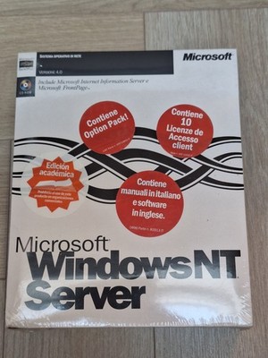 Microsoft Windows NT Server 4.0 *New & Factory Sealed* *Rare, Vintage 1998* IT