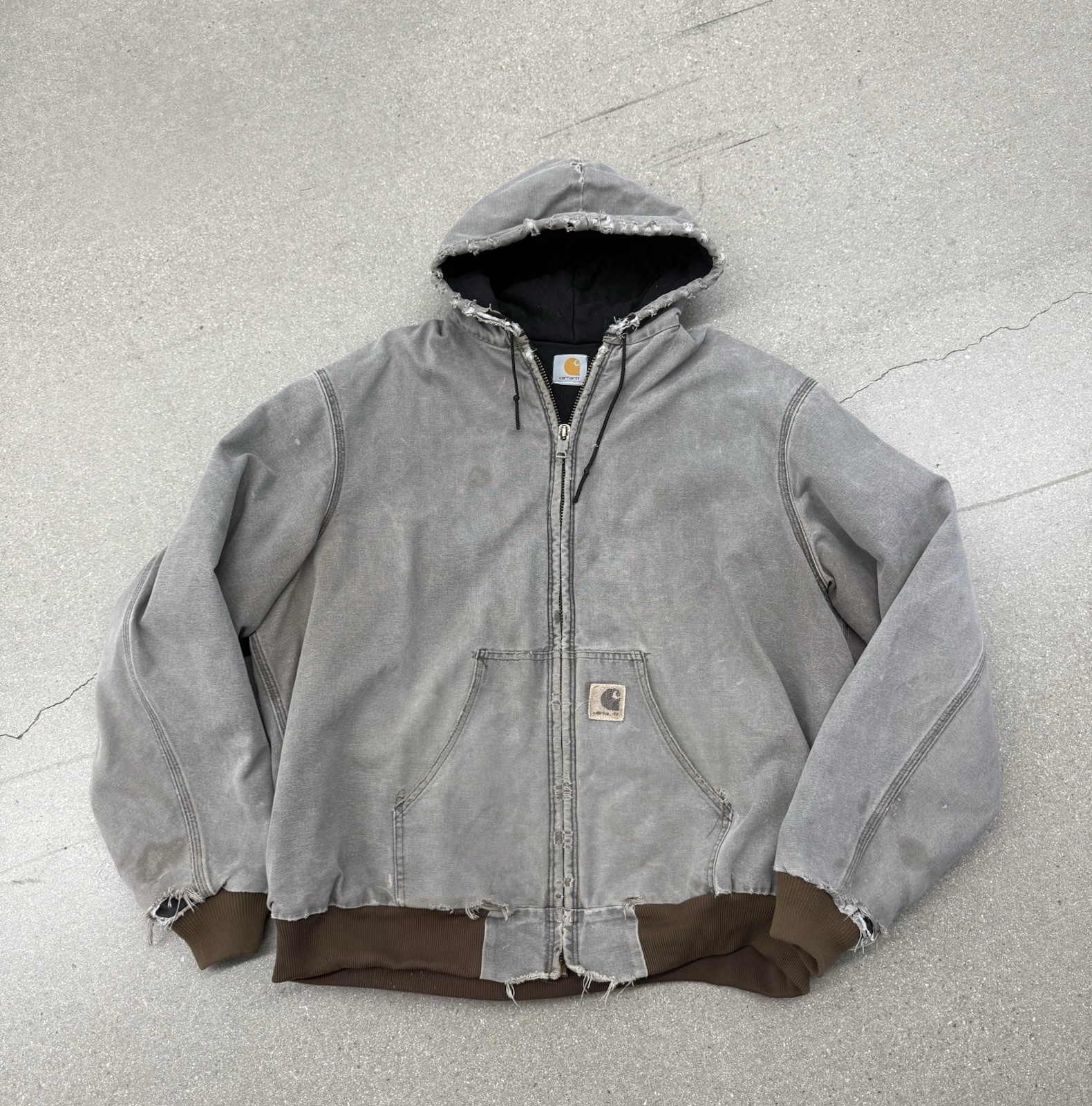 Vintage Men’s Faded Carhartt Workwear J130 Jacket Smoked Distressed Men’s XL 90s