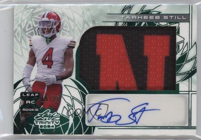 2024 Leaf Trinity Patch Auto Green 15/25 Tarheeb Still #PA-TS1 Patch Auto 1co7