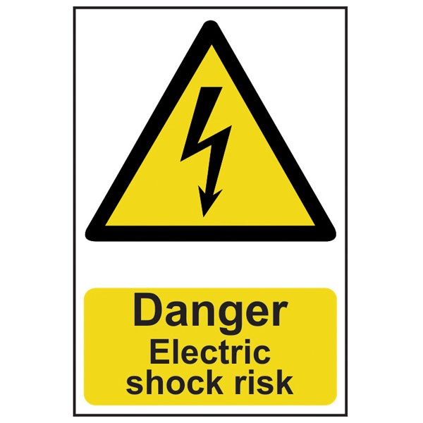 Scan Danger Electric Shock Risk - PVC 200 x 300mm