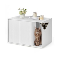 SONGMICS HOME Cat Litter Box Enclosure, Superfast Toolless Assembly, Litter B...