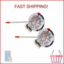 Candy Oil Frying Thermometer Turkey Thermometerwith Clip 2 Pack and 8 Inch Prob